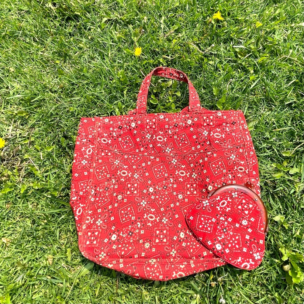 60s bandanna print bag